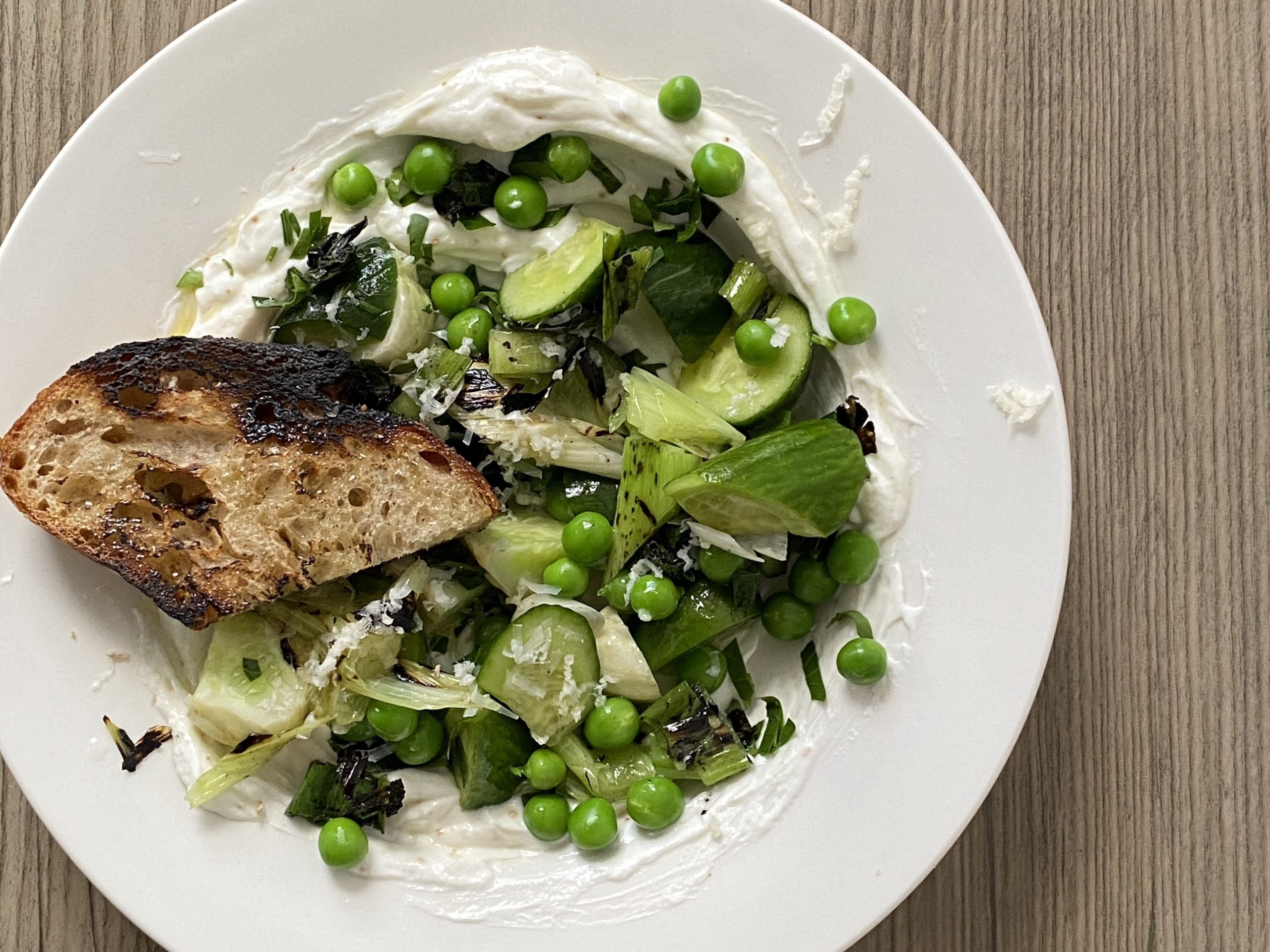 Scorched Sugar Snap Peas And Burrata Salad Recipe